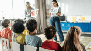 a teacher and students