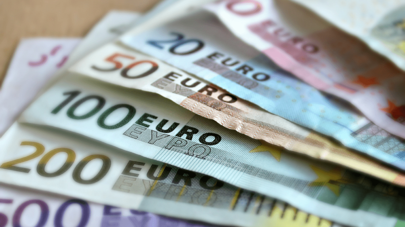 a person holding a euro currency