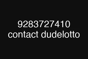 9283727410 contact dudelotto